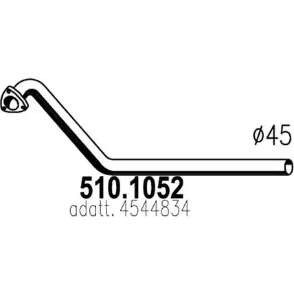 Выхлопная труба глушителя ASSO B732GS 1 510.1052 2408345 изображение 0