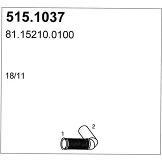 Выхлопная труба глушителя ASSO 515.1037 6 ER31 2408861 изображение 0