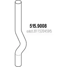 Выхлопная труба глушителя ASSO 5Q DP4A 515.9008 2409124 изображение 0