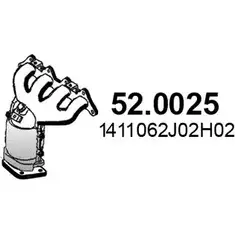 Катализатор ASSO 2409236 1S VR89F 52.0025