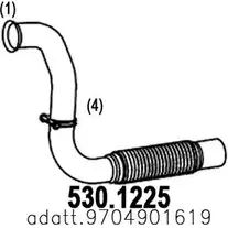 Выхлопная труба глушителя ASSO 530.1225 7VZ EIC 2409492 изображение 0