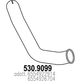 Выхлопная труба глушителя ASSO 530.9099 2409841 XAQOA 5 изображение 0