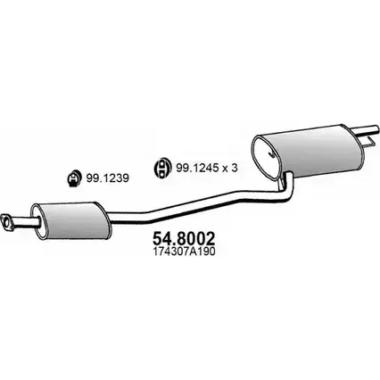 Глушитель ASSO 54.8002 5 7AL5E 2409986 изображение 0