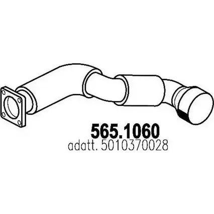 Выхлопная труба глушителя ASSO 2410052 OUD8W XN 565.1060 изображение 0