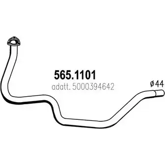 Выхлопная труба глушителя ASSO 9WSJ9 97 565.1101 2410089 изображение 0