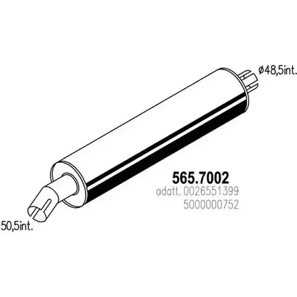 Глушитель ASSO 11X X1 2410218 565.7002 изображение 0