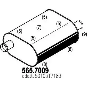 Глушитель ASSO 2410224 565.7009 3C NXY изображение 0