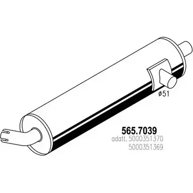 Глушитель ASSO C2 3IH 565.7039 2410245 изображение 0