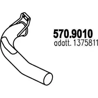 Выхлопная труба глушителя ASSO GAT E2R 2410570 570.9010 изображение 0