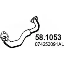Выхлопная труба глушителя ASSO 58.1053 2410827 OGH2 4UM