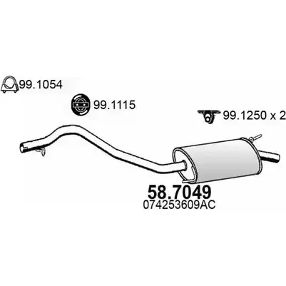 Глушитель ASSO 58.7049 2411013 OYYOFY 3 изображение 0