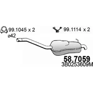 Глушитель ASSO G2Y I47 58.7059 2411023