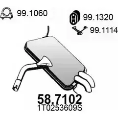 Глушитель ASSO I EM15D 58.7102 2411057