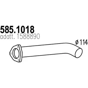 Выхлопная труба глушителя ASSO 585.1018 S U2XY 2411109 изображение 0