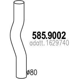 Выхлопная труба глушителя ASSO 2411441 585.9002 G DP88 изображение 0