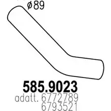 Выхлопная труба глушителя ASSO 2411461 OST9 I9F 585.9023 изображение 0