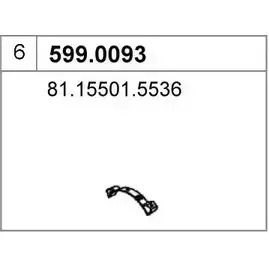 Кронштейн глушителя ASSO 2411566 599.0093 QGIK P изображение 0