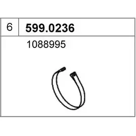 Кронштейн глушителя ASSO 599.0236 2411644 J 7NW8 изображение 0