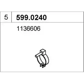 Кронштейн глушителя ASSO 2411647 SX 0ULE 599.0240 изображение 0