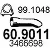 Выхлопная труба глушителя ASSO 60.9011 N ZIGTQE 2411932 изображение 0