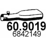 Выхлопная труба глушителя ASSO 2411940 60.9019 MUY7 9
