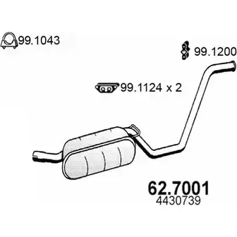 Глушитель ASSO 62.7001 HNRV JIT 2411952 изображение 0