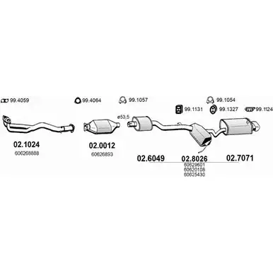 Выхлопная система ASSO 2412786 ART0111 8JWBG X изображение 0