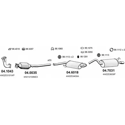 Выхлопная система ASSO ART0266 2412929 PG XY02C изображение 0