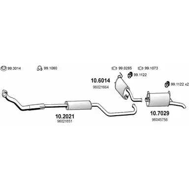 Выхлопная система ASSO TB 52C5 2413185 ART0540 изображение 0