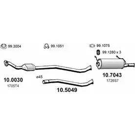Выхлопная система ASSO 2413197 ZZ T20U8 ART0552 изображение 0