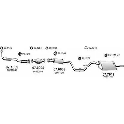 Выхлопная система ASSO ART0578 2413223 3TF0I TZ изображение 0