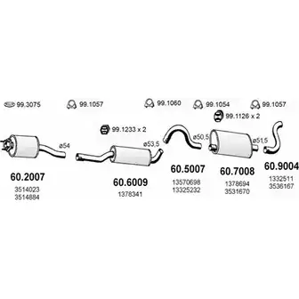 Выхлопная система ASSO GNTT 9VA 2415014 ART2479 изображение 0