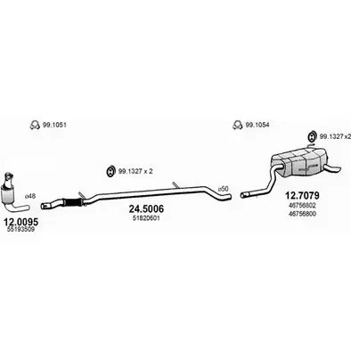 Выхлопная система ASSO ART2746 G DCTP 2415268 изображение 0