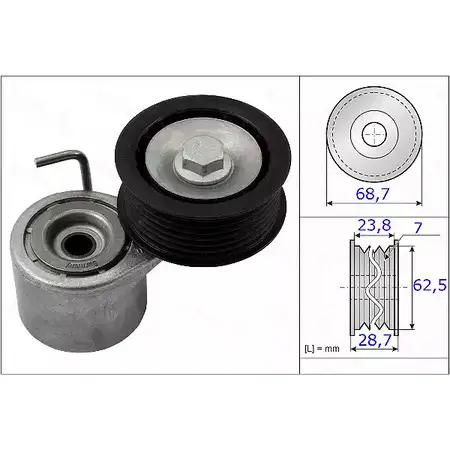 Натяжная планка, поликлиновой ремень AUTEX 8C9 XDRP MTC3IPT 2421912 654965