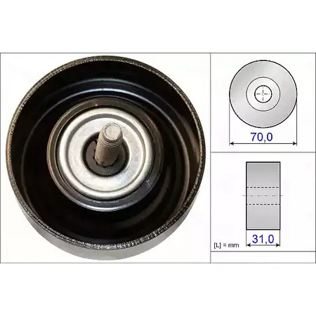 Обводной ролик приводного ремня AUTEX 2421944 94KOU 654997 552 4L65 изображение 0