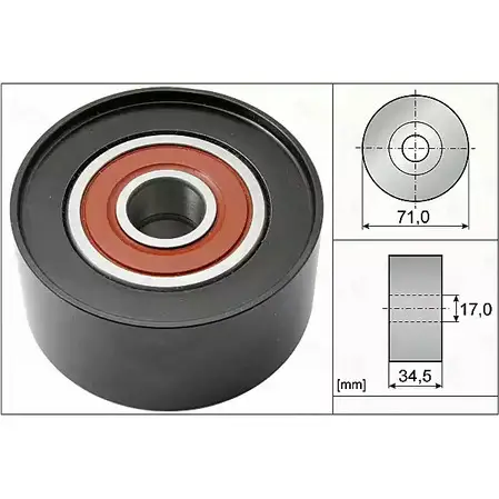 Обводной ролик приводного ремня AUTEX 655088 KABZWS 2422007 S1M Y8X