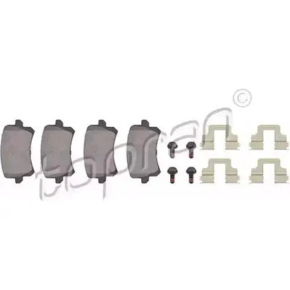 Тормозные колодки, дисковые, комплект TOPRAN 2437437 23 914 EN6ACI 112 168