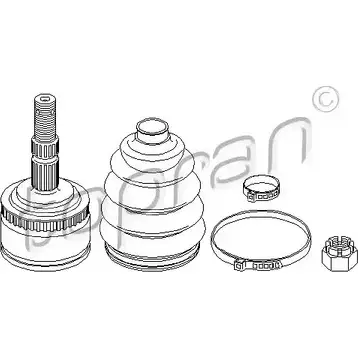 Шрус граната TOPRAN 2440910 6A17X W 207 085 XGZE7GJ изображение 0