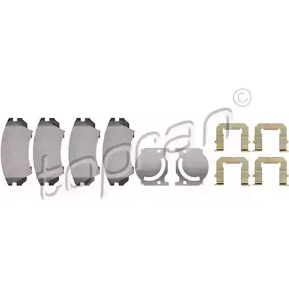 Тормозные колодки, дисковые, комплект TOPRAN MI4AD 2441279 9K4R Q 207 650 изображение 0