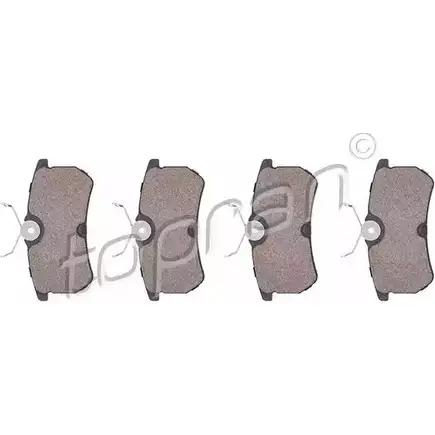 Тормозные колодки, дисковые, комплект TOPRAN 301 420 2 3353 2442095 VB4C4