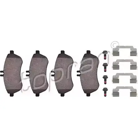 Тормозные колодки, дисковые, комплект TOPRAN 2 4306 401 901 D1BRAZC 2444305