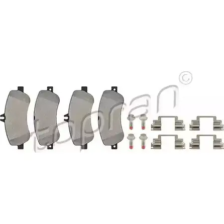 Тормозные колодки, дисковые, комплект TOPRAN 2BAHD 2444589 QYJ 6E 408 057 изображение 0