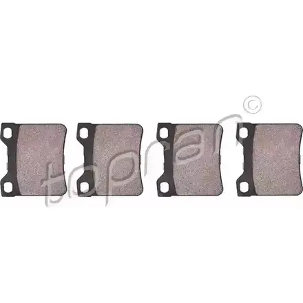 Тормозные колодки, дисковые, комплект TOPRAN 722 491 2 1278 0SI2C51 2449471