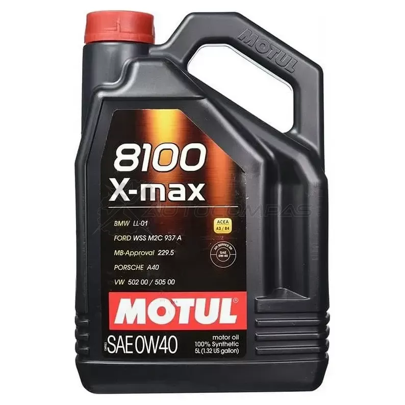 Моторное масло синтетическое 8100 X-MAX 0W-40 - 5 л MOTUL 17920 17920. 2971595 104533 изображение 0
