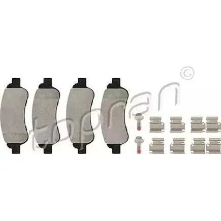 Тормозные колодки, дисковые, комплект TOPRAN 2449828 2V5XSL 723 134 ZEF57 OC