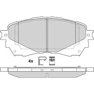 Тормозные колодки, дисковые, комплект E.T.F. 25 725 12-1554 D1711-8936 2457106 изображение 0