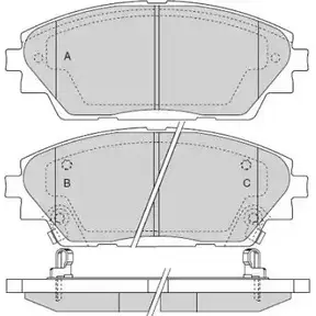 Тормозные колодки, дисковые, комплект E.T.F. 2 5875 2457108 12-1556 25876