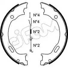Тормозные колодки ручника, комплект CIFAM 2461851 153-242K 5 Z1CX WNWZQ