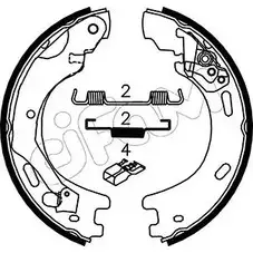 Тормозные колодки ручника, комплект CIFAM 2462011 153-376 6 J4DB FS1G1G изображение 0
