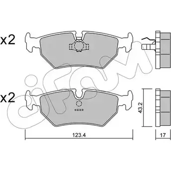 Тормозные колодки, дисковые, комплект CIFAM 21276 212 75 822-178-0 2467635 изображение 0